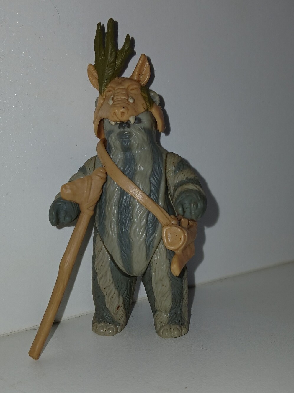1984 Teebo Complete Ewok Warrior Figure with Tan Accessories